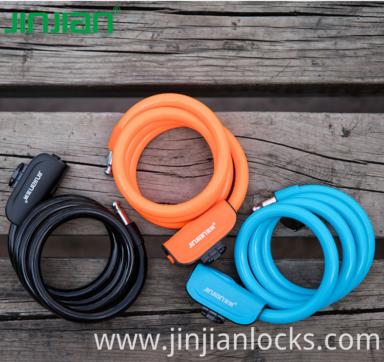 Colorful cheap hot sale bike lock and anti-burglar bicycle key lock cable